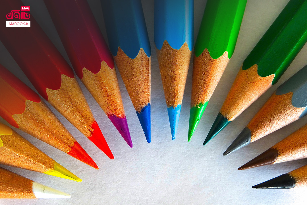 مداد رنگی و مداد قرمز جزو انواع مداد