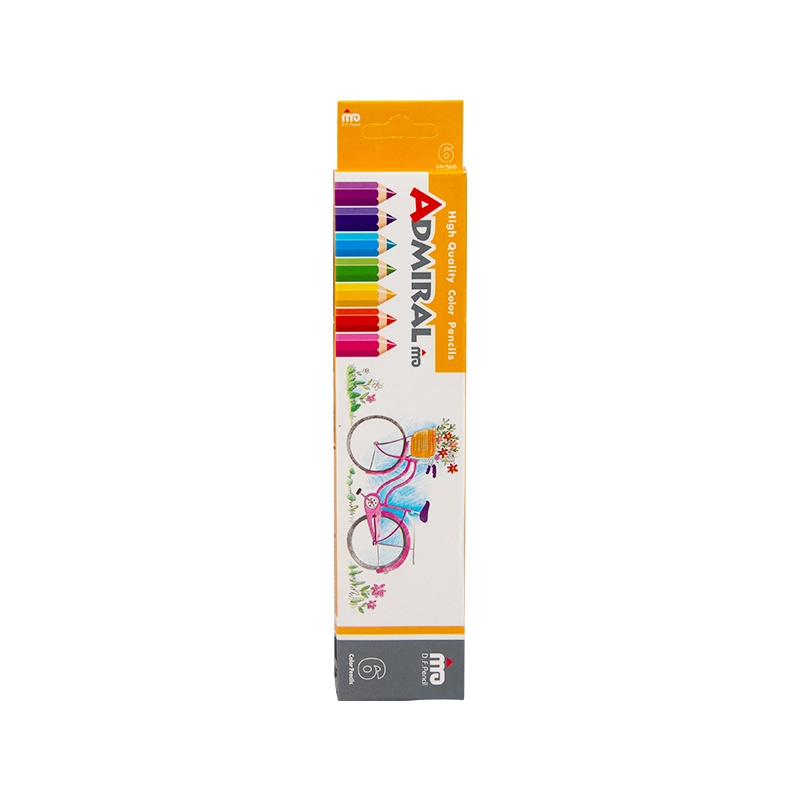 Pro Admiral PenColor 12Color 1001 مداد رنگی 6 آدمیرال رنگ پلیمری مقوایی