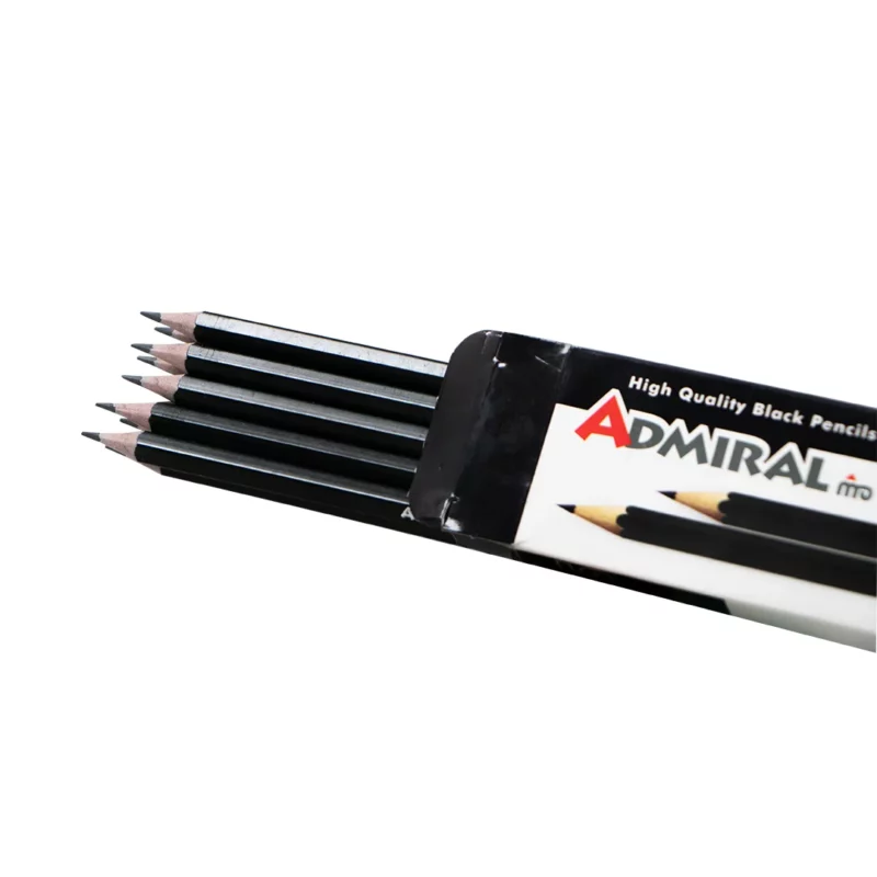 Admiral black pencil مداد مشکی پلیمری 6ضلعی آدمیرال