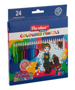 2 9 مداد رنگی 24 رنگ پارسیکار مقوایی JM880-24