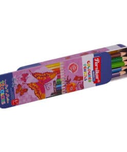 jm885 12 2 مداد رنگی 12 رنگ پارسیکار فلزی تخت JM885-12