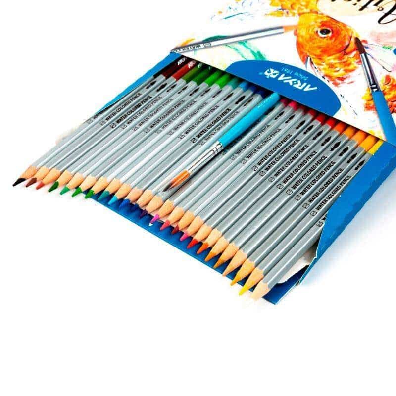 مداد رنگي 24 رنگ آبرنگي مقوايي 3088 آريا مداد رنگی 24 رنگ آریا آبرنگی مقوایی 3088