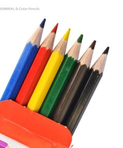 ADMIRAL 6 Color Pencils 3 مداد رنگی 6 رنگ بلند آدمیرال