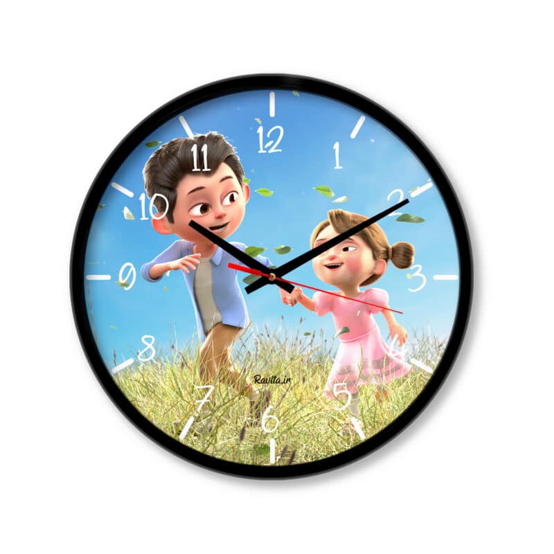Little clock Mockup 01 ساعت رومیزی لوپتو دور سیاه طرح 8